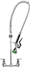 Encore Brass Chrome Plated 8" OC Wall Mount Pre Rinse Spray with KLF-Y104A Variable Flow Spray Head