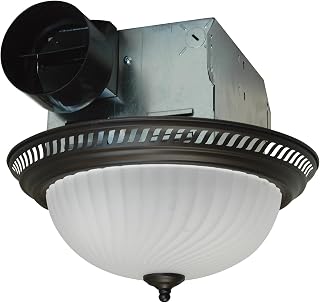 Air King DRLC701 Round Bath Fan with Light, Bronze