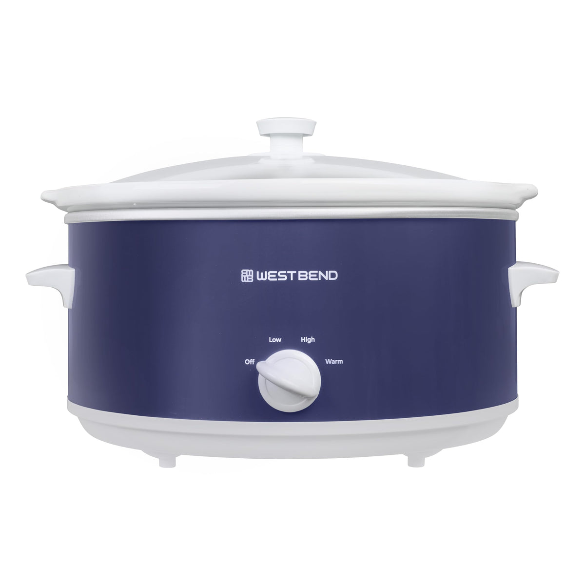Slow Cooker 6-Quart Manual Crockery Style with Dishwasher Safe Oval Ceramic Crockpot and Glass Lid Two Temperature Settings Plus Keep Warm by West Bend – Model SCWB6QPTNW13