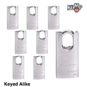 Master Lock 8 Pack / Chrome / Modern Keyed Padlocks