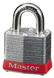 Safety Lockout Master Keyed Padlock with Two-inch Clearance by Master Lock – Alloy Steel, Red, Model 3MKRED