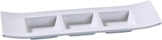 Yanco VE-012 Venice Triple Divided Dish, 1.5 oz Capacity, 11.5" Length, 3.5" Width, Melamine, Pack of 48
