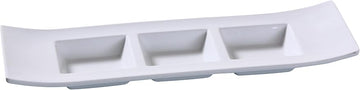 Yanco VE-012 Venice Triple Divided Dish, 1.5 oz Capacity, 11.5" Length, 3.5" Width, Melamine, Pack of 48