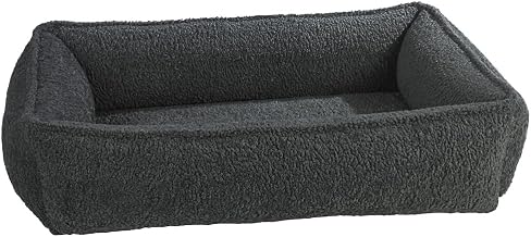 Bowsers Luxury Grey Sheepskin Medium Urban Lounger, Medium Dog Bed