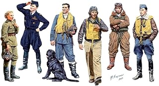 Masterbox Master Box MB32001 1/32 World War II Ace Pilot 6-Piece Set Plastic Model