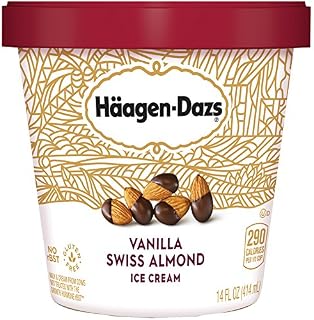 Häagen-Dazs Haagen-Dazs, Vanilla Swiss Almond Ice Cream, Pint (8 Count)