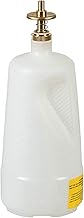 Justrite 14012 Polyethylene Nonmetallic Dispensing Safety Can, 1L Capacity | Translucent