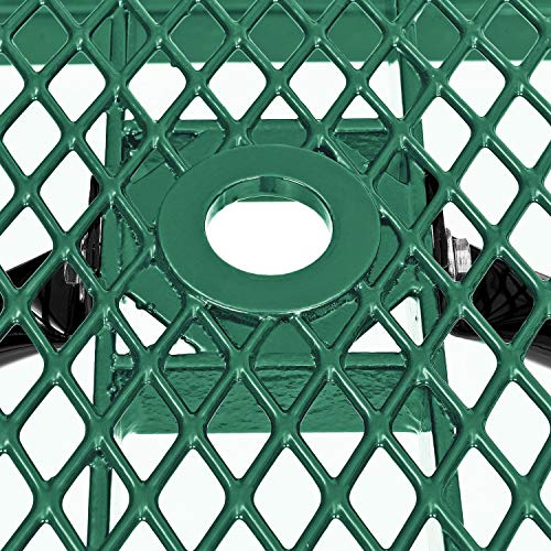 Global Industrial Green / 72 inches x 62 inches x 29.5 inches / Industrial Picnic Tables
