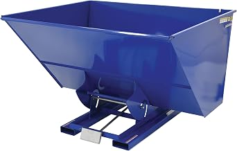 Vestil D-300-LD Steel Light Duty Self Dumping Hopper 3 Cubic Yard 2000 Lb. Capacity Blue