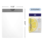20-Count Lemon Scented 5.3 Gal Trash Bags by happimess – 60 Count (Pack of 1), 5.3 gallons, Medium Density Polyethylene, White (Lemon Scented), Model HPM3100B-WHITE