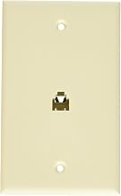 Eaton 3532-4A Flush Mount Wallplate with Telephone Jack 4-Conductor, Almond