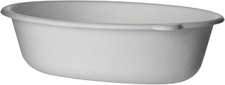 ECO PRODUCTS Compostable 48oz Oval Bowls, Case of 300, Disposable Vanguard White Molded Fiber, Tree-Free, Lids Available, Renewable Molded Natural Fibers, No PFAS, ASTM Compliant, BPI-Certified