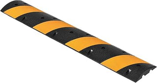 Global Industrial Rubber Speed Bump, 72" Portable, Yellow Stripes