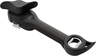 Kuhn Rikon Auto Safety Master Opener for Cans, Bottles and Jars, 9 x 2.75 inches, Black