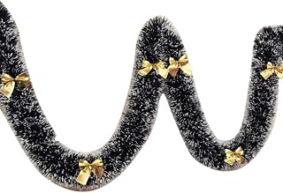 6.6 Feet Christmas Tinsel Garland Christmas Garland Christmas Decorations Xmas Party Metallic Tinsel Twist Garland Glitter Christmas Tree Hanging Wreath Decor for Staircase Railing Banister Ornament