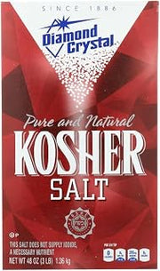 Diamond Crystal Kosher Salt Flakes, Pure, Natural & Maximum Flavor, 3 Lb, 48 Ounce (Pack of 1)