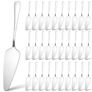 Tobeelec Cake Server Set, Stainless Steel, 9 Inches, Silver, 30 Pack