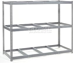 Global Industrial Wide Span Rack with 3 Shelves No Deck, 1100 Lb Capacity Per Level, 96" W x 48" D x 60" H