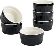 10 Strawberry Street Roma 4oz Ramekin Set of 6, Black