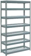 Global Industrial Extra Heavy Duty Shelving 48" W x 18" D x 96" H with 7 Shelves, Wire Deck, Gry