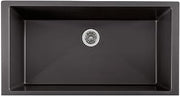 Elkay QUARTZ LUXE 35-7/8 X 19 X 9 SINGLE BOWL UNDERMOUNT KITCHEN SINK WITH PERFECT DRAIN CHAR