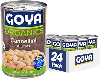Goya Foods Organic Cannellini Beans, 15.5 Ounce (Pack of 24)