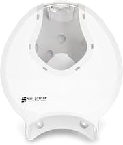 San Jamar Sumit Plastic Single Roll Jumbo Tissue Dispenser, White