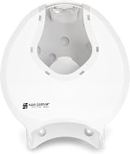 San Jamar Sumit Plastic Single Roll Jumbo Tissue Dispenser, White