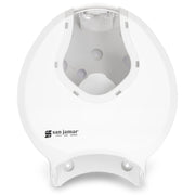 Sumit Plastic Single Roll Jumbo Tissue Dispenser by San Jamar – Plastic, White, Model R2070WHCL