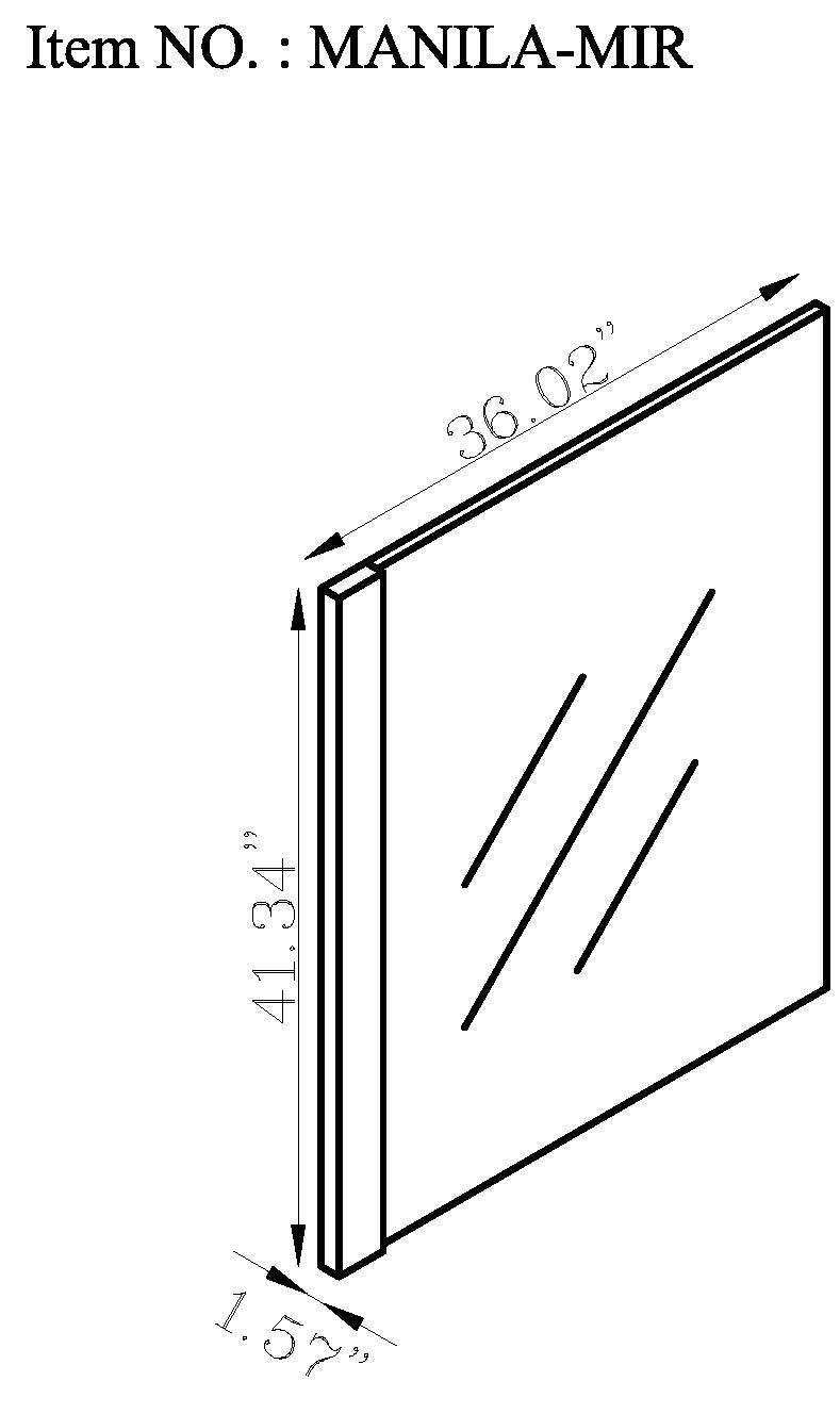 Manila Bedroom Accent Mirror by Chintaly Imports – Model MANILA-MIR