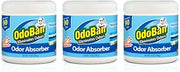 OdoBan Solid Odor Absorber Eliminator for Home and Small Spaces, Fresh Linen Scent, 14 Ounces Each, 3-Pack