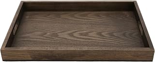 G.E.T. WD-15-ASH Taproot Ash Wood Serving Tray/Ottoman Tray with Handles, 18.25" x 12.5"