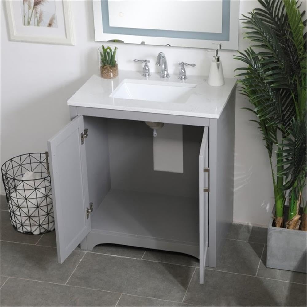 Elegant Decor 30" - Single / Grey / Traditional Wheel Care
