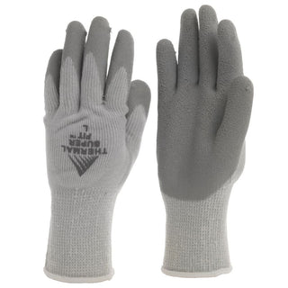 Super-Fit Thermal Work Gloves with Natural Rubber Coated Palm Grey Knit - Large by SUMMIT GLOVE INCORPORATED – Large, Knit, Grey, Pack of 2, Model A304TH-L
