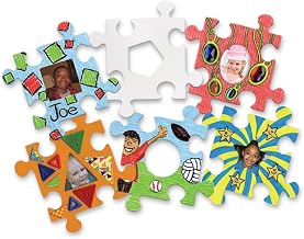 Roylco Picture Frame Puzzle Pieces – 24 Interlocking DIY Craft Frames, Color & Decorate, Kids Art Activity, Classroom & Party Craft, Ages 4+, Made in Canada