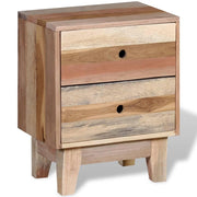 Bedside Cabinet Solid Reclaimed Wood by vidaXL – Wood, Beige, Model 244234