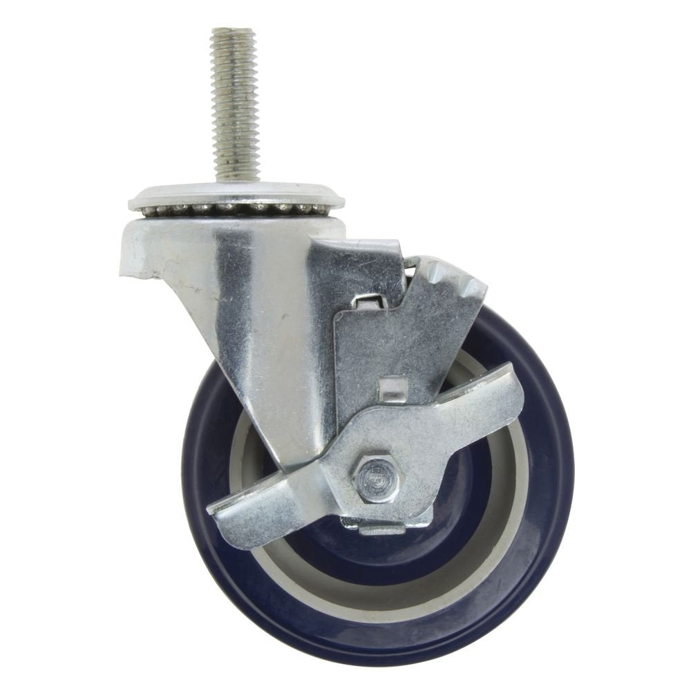 Swivel Casters with Thread Blue Polyurethane - 4"Dia by HUBERT – Model T12Z-415P-1-1
