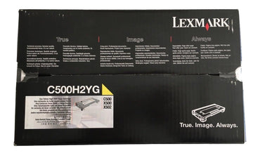 Yellow Toner Cart Cartridge High Yield by Lexmark – 1 Size, Yellow, Model C500H2YG