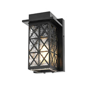 Wildey One Light Outdoor Wall Sconce Black by Lighting Design – Iron, Black, Model OD361W9BK