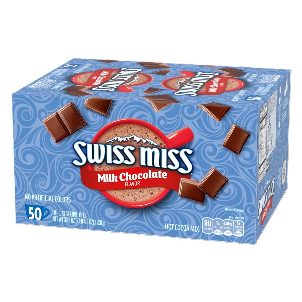 Envelope Hot Cocoa Mix - 50/ 0.73 oz. envelopes per box by Swiss Miss – Pack of 50, Model 47491