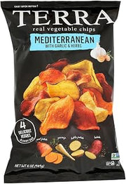 Exotic Vegetable Chips - Mediterranean, Garlic, Oregano & Olive Oil + A Hint Of Lemon. 5-Ounce Bag