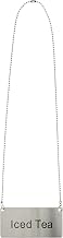 Winco Stainless Steel Chain Sign, "Iced Tea", Medium