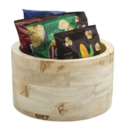 Round Mango Wood Riser - 12" Dia x 7" H by HUBERT – Wood, Natural