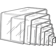 Clear Acrylic Risers Set of by AARCO DISPLAY PRODUCTS – Acrylic, Clear, Pack of 7, Model 1046
