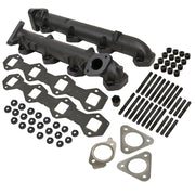 Diesel Exhaust Manifold Kit Incl. Manifold/Cross Over Tube/EGR Port High Temp Black Coated Exhaust Manifold Kit by BD – Stock, black, Model 1043007
