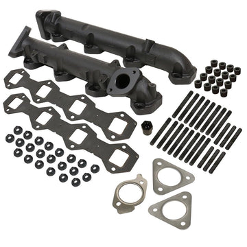 Diesel Exhaust Manifold Kit Incl. Manifold/Cross Over Tube/EGR Port High Temp Black Coated Exhaust Manifold Kit by BD – Stock, black, Model 1043007