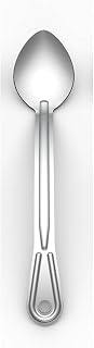 Browne Foodservice Renaissance Stainless Steel 13 Inch Curved Solid Spoon