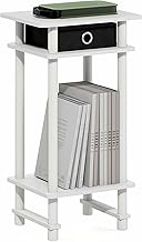 Furinno Turn-N-Tube 3-Tier Toolless Side Table, End Table, White