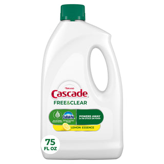 Free & Clear Dishwasher Detergent Liquid Gel by Cascade – 75 Ounce (Pack of 1)