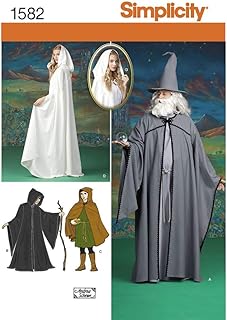Simplicity 1582 Teens', Men's & Women's Hooded Cape Costume Sewing Pattern, Sizes XS-XL